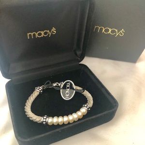 Honora Pearl & Silver Bracelet NWT
